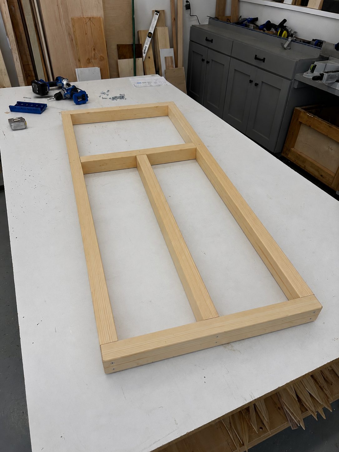 diy lumber plywood rack